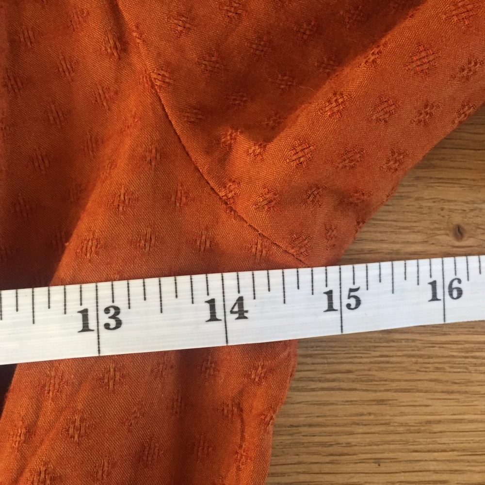 Universal Threads Rust Eyelet Ruffle Sleeve Dress - image 7